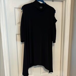 CLARA SUNWOO Black Cold Shoulder Tunic